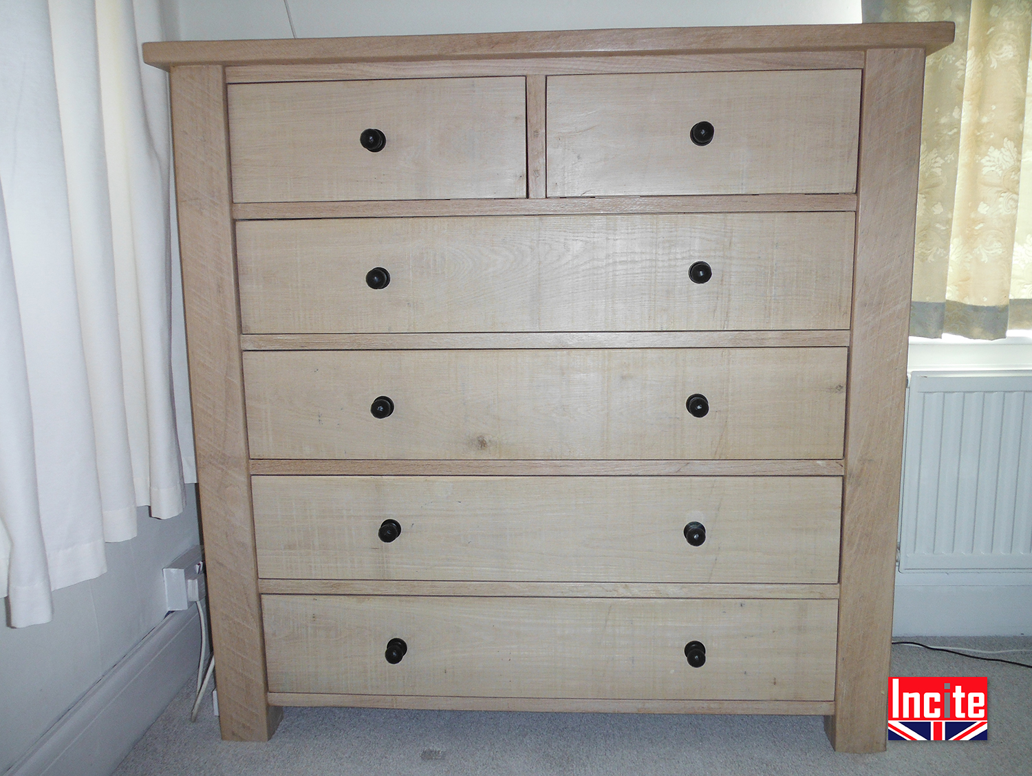 Custom Hand Crafted Rustic Oak Chest of Drawers by Incite